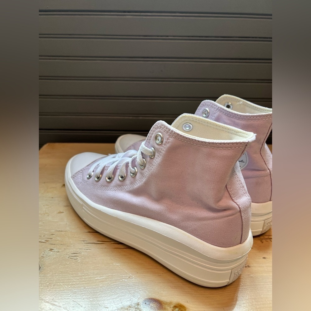 Converse All Star Move Platform Hi Top Trainers Lilac/Pale Amethyst W Size 10 - Picture 3 of 8